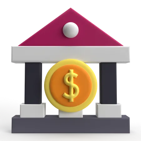 Bank  3D Icon