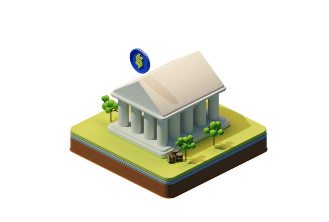 Bank  3D Illustration