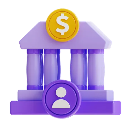 3 D Rendering Bank Account Icon 3D Icon