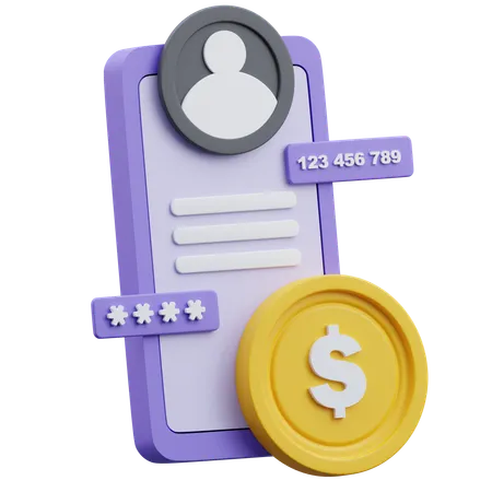 Bank Account  3D Icon