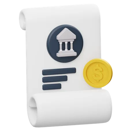 Bank Account Statement  3D Icon