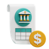 3d bank account logo