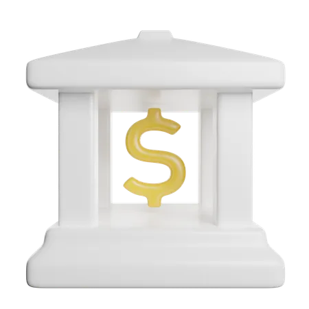 Bank Finance Cash 3D Icon