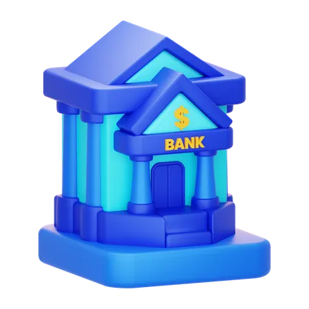 3 D Bank Architecture Icon 3D Icon