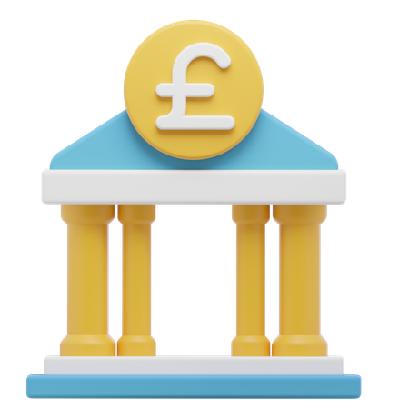 은행 아키텍처  3D Icon