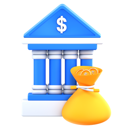 Bank Architecture  3D Icon