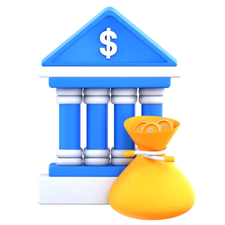 Bank Architecture  3D Icon