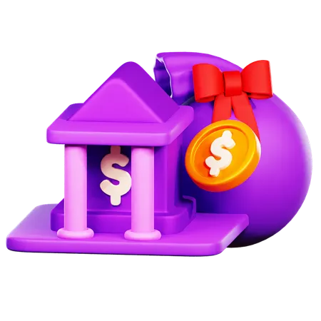 Bank Architecture  3D Icon