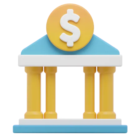 Bank Architecture  3D Icon