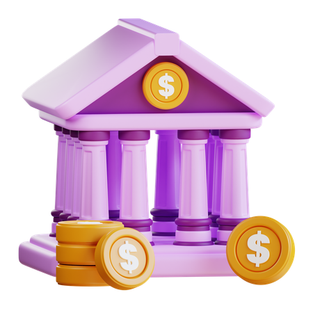 Bank Architecture  3D Icon