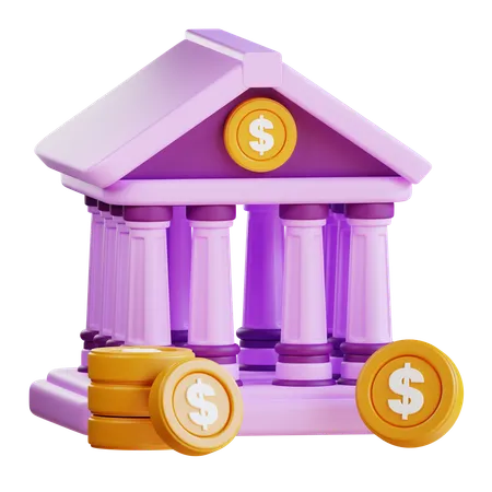 Bank Architecture  3D Icon