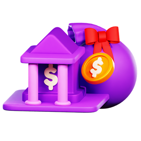 Bank Architecture  3D Icon