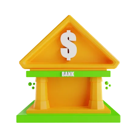 Bank Architecture  3D Illustration