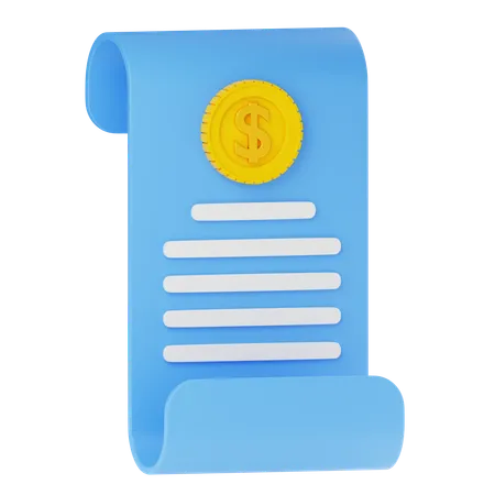 Bank bill  3D Icon