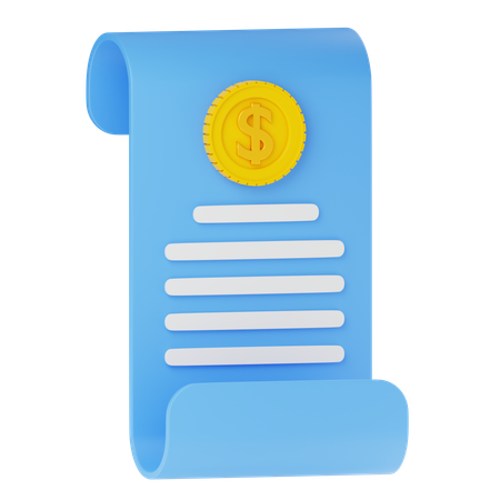 Bank bill  3D Icon
