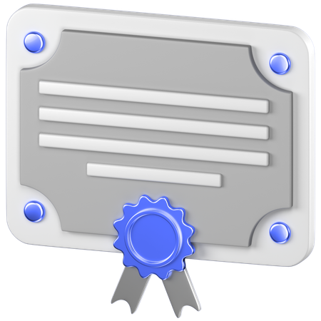 Bank Bond Contract  3D Icon