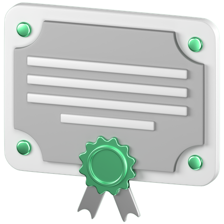 Bank Bond Contract  3D Icon