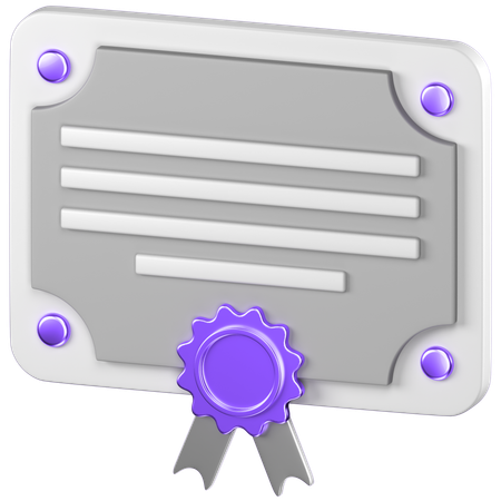Bank Bond Contract  3D Icon
