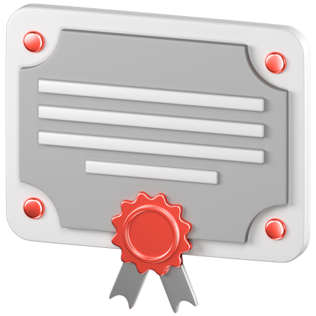 Bank Bond Contract  3D Icon