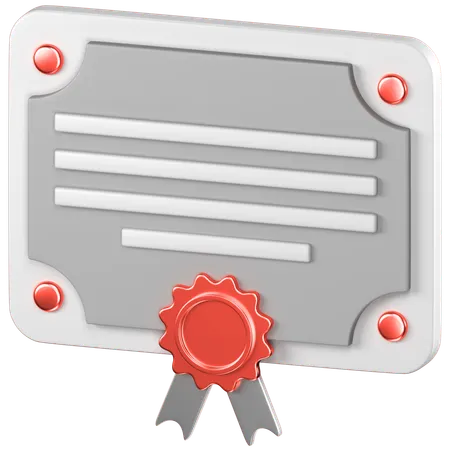 Bank Bond Contract  3D Icon