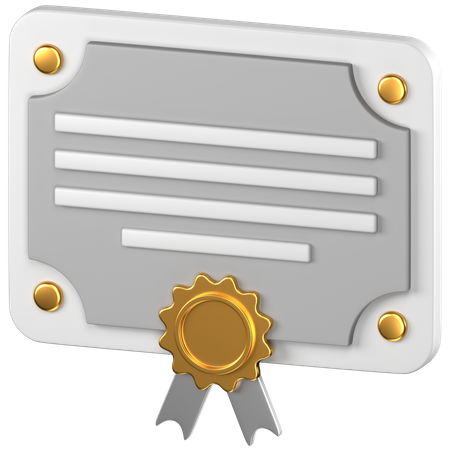 Bank Bond Contract  3D Icon