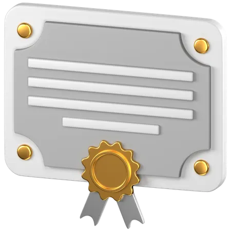 Bank Bond Contract  3D Icon