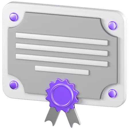 Bank Bond Contract  3D Icon