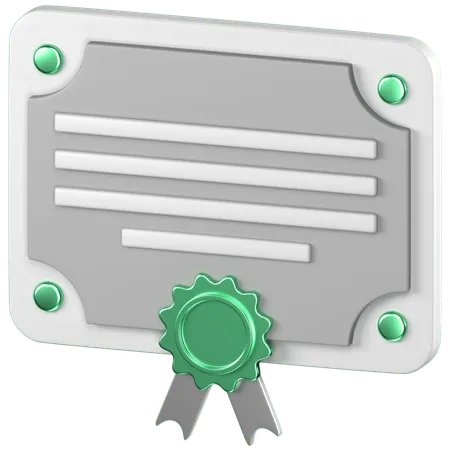 Bank Bond Contract  3D Icon