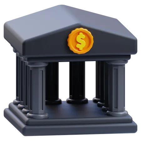 Bank building  3D Icon