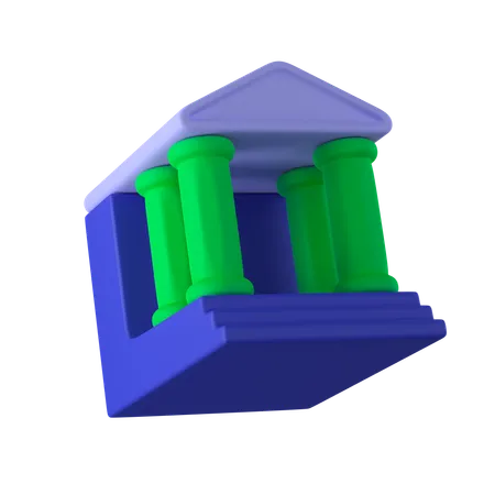 Bank Building 3 D Illustration 3D Icon
