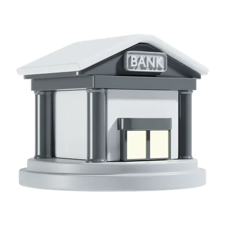 Bank Building 3 D Icon 3D Icon