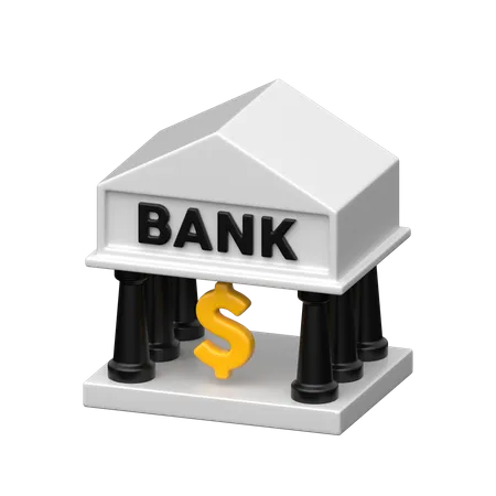 Bank 3 D Icons Exhibit A Professional Aesthetic Bringing Modern Digital Financial Representation With A Sophisticated Touch For Enhanced Visual Communication 3D Icon