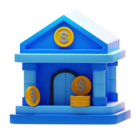 BANK BUILDING  3D Icon