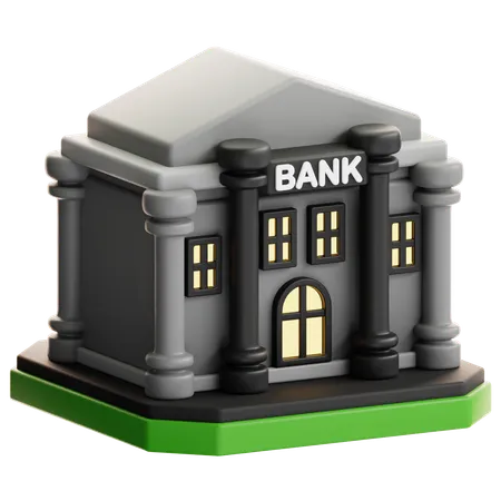 은행 건물  3D Icon