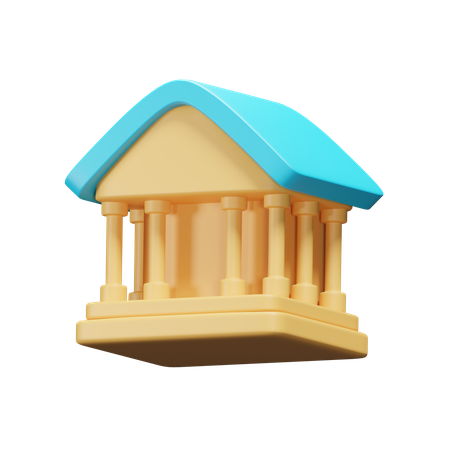 Bank Building  3D Icon