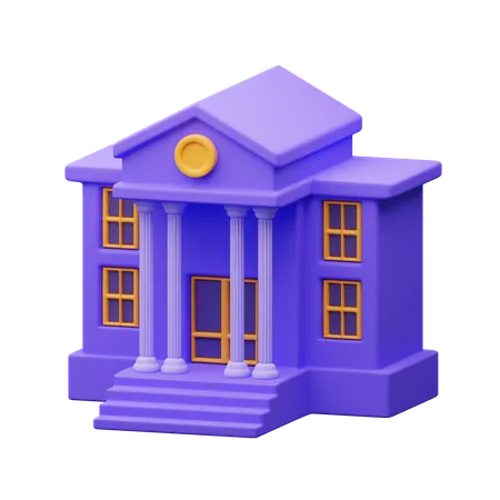 銀行ビル  3D Icon