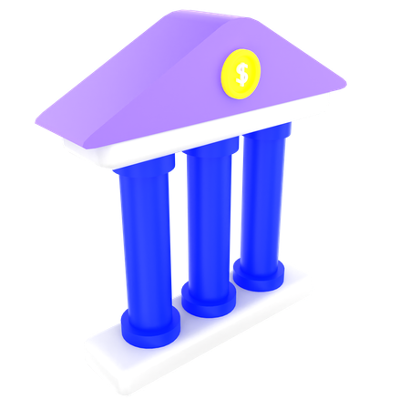 銀行ビル  3D Icon