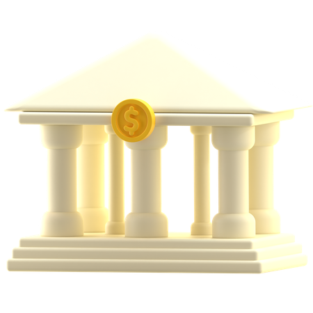 Bank Building  3D Icon