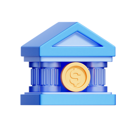 은행 건물  3D Icon