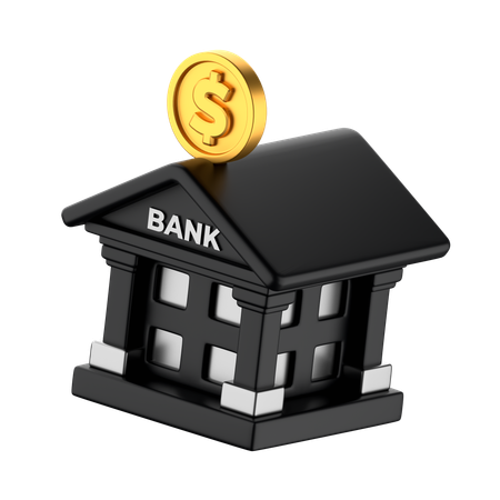 Bank Building  3D Icon