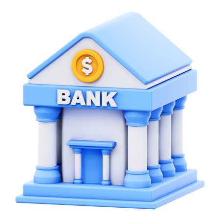 Bank Building  3D Icon