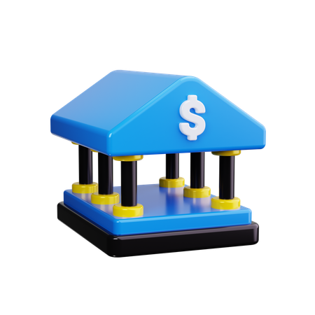 Bank Building  3D Icon
