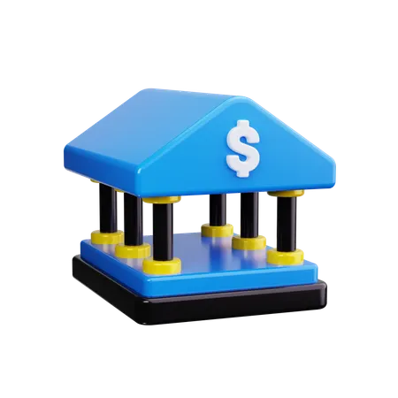Bank Building  3D Icon