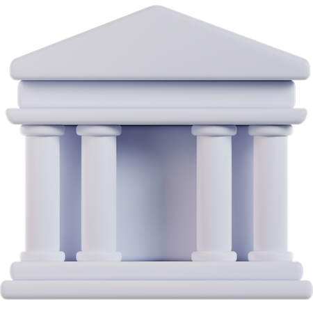 Bank Building  3D Icon