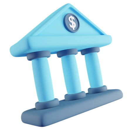 Bank Building  3D Icon