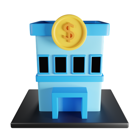 Bank Building  3D Icon