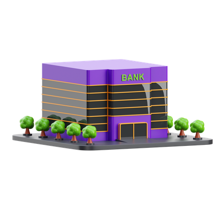 Bank Building  3D Icon