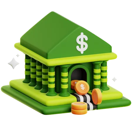 BANK BUILDING  3D Icon