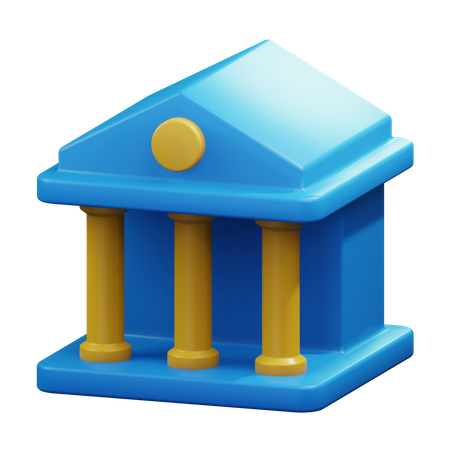 Bank Building  3D Icon