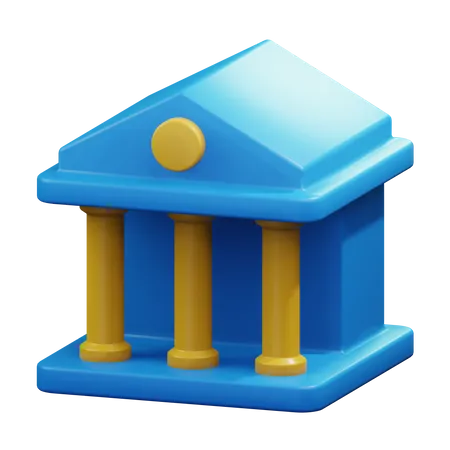 Bank Building  3D Icon